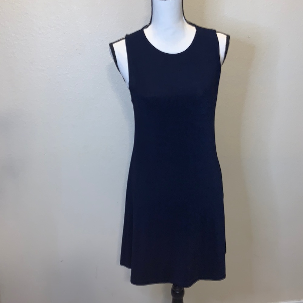 Mojo vintage navy blue nylon sleeveless mini dress